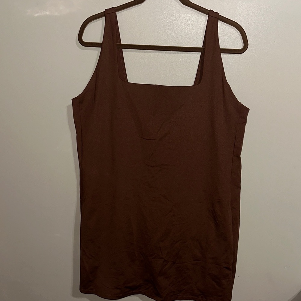 Girlfriend Collective Chocolate Camisole Dress with Shorts